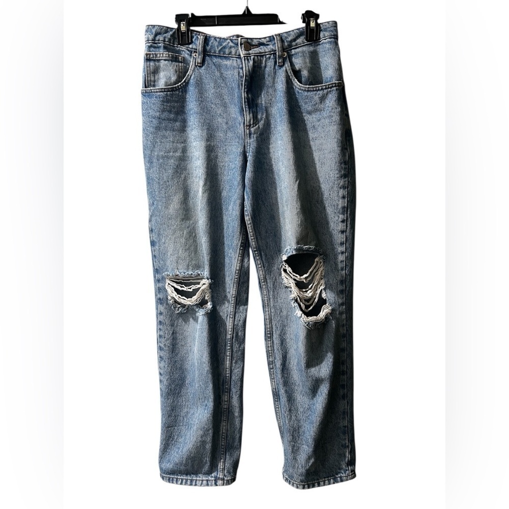 The Drop Luca High-Rise Distressed Loose Straight-Fit Denim - Picture 3 of 5